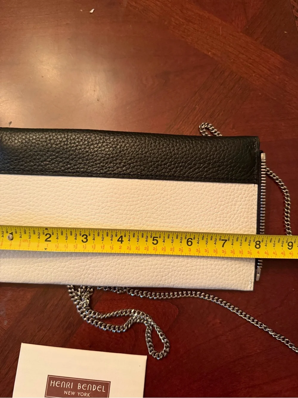 Henri Bendel Convertible Crossbody Pouch w/ Henri Color-block Leather Detailing